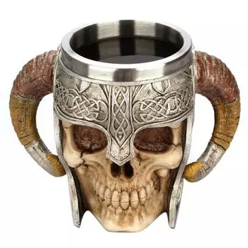 Yousheng Retro Skull Knight нержавеющая сталь кофейная кружка Хэллоуин домашний офис бар кружка