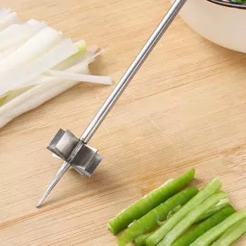 Yousheng резак для лука-шалота, острый инструмент для шинковки зеленого лука, кухонный гаджет для быстрой и равномерной шинковки серебряный