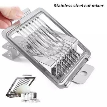 Yousheng резак для яиц с пазом, многофункциональная нержавеющая сталь, эффективная нарезка для фруктов, клубники, кухонный гаджет серебряный