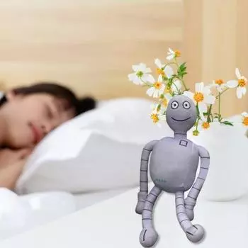 Yousheng Robot Plush Toy 14 Soft Cotton Plush Doll with Adjustable Arm And Leg Poseable Robot Plushie Gift for Kids Fans серый