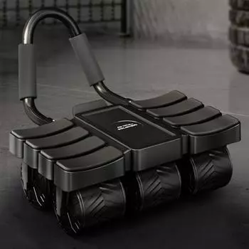 Yousheng роликовое колесо для брюшного пресса с автоматической поддержкой локтя для мужчин и женщин, 6 колес, тренажер для брюшного пресса, фитнес-оборудование чёрный