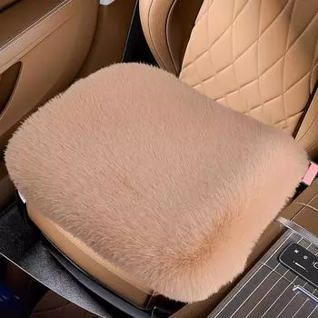 Yousheng Роскошный утолщенный плюшевый чехол для автомобильного сиденья, дышащий, влагоотводящий, моющийся, не выцветающий, защитный чехол для автомобильного сиденья хаки