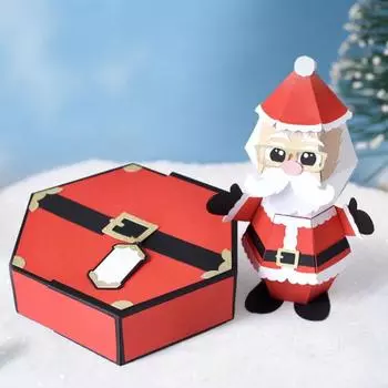 Yousheng Рождественская 3D-карта-раскладушка Санта-Клаус Поздравительная открытка Рождественская Санта-Клаус в солнцезащитных очках Фигурка-прикол Подарок-сюрприз на праздник A