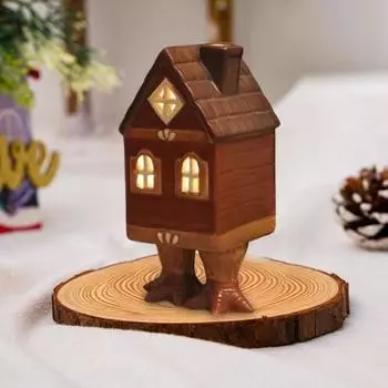 Yousheng Рождественская бревенчатая курильница для благовоний деревенский домик ароматерапевтический орнамент держатель для благовоний из смолы для домашнего декора рабочего стола кофейный
