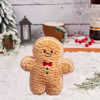 Yousheng Рождественская пряничная кукла-человечек, плюшевая плюшевая пряничная подвеска, елочные украшения, мягкая кукла, игрушка для украшения домашней вечеринки на елку A