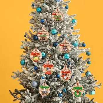 Yousheng рождественские украшения обратного отсчета деревянные Санта венок чулок колокольчик подвеска дни до Рождества подвесные украшения для двери елки M