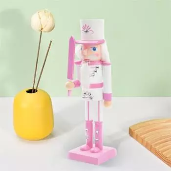 Yousheng рождественские украшения Щелкунчик деревянная кукольная кукла Щелкунчик украшение для стола статуэтка для дома отель ресторан настольный декор 25 cm A