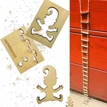 Yousheng Рождественский декор Трафареты Деревянный Гном Шаблон Следа Многоразовые DIY Снег Рисунок Гном Трафареты для Полов Окна Стены C