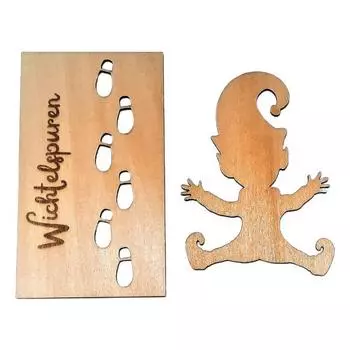 Yousheng Рождественский гном трафарет шаблон следа ноги гладкий край без заусенцев DIY праздничный деревянный трафарет украшение для рождественской вечеринки One Size A