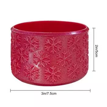 Yousheng Рождественский силиконовый чехол для чашки, снежинка, украшения, стакан, противоскользящее дно, чехол для бутылок с водой, съемный чехол для стакана зелёный