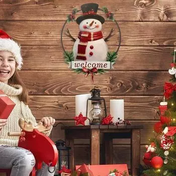 Yousheng Рождественский Снеговик Металлическая Жестяная Вывеска На Дверь Подвесная для Домашних Баров Клубов Кафе Настенный Декор Ретро Винтажный Деревенский Настенный Декор Художественные Плакаты Подарки Snowman