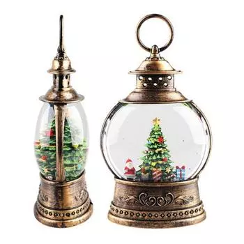 Yousheng Рождественский снежный прозрачный шар музыкальный ночник USB фонарь на батарейках с блестками для рождественского декора стола подарок A