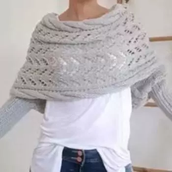 Yousheng рукава шаль шарф однотонный полый твист женский богемный стиль обертывание плетеный шарф зимняя одежда
