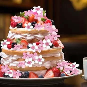 Yousheng съедобные бумажные цветы украшения для торта вишневый сакура десертные украшения для торта свадебные аксессуары для торта на день рождения A
