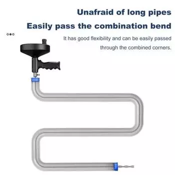 Yousheng Sewer Unclogger Kitchen Batht Bathroom Простота в эксплуатации Гибкий стальной проволочный инструмент для дренажных труб Прочный пружинный стальной проволочный очиститель для канализации 3M чёрный
