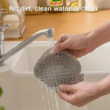 Yousheng Щетка для чистки овощей Гибкая щетка для чистки Пищевой силиконовый скребок для эффективной очистки кухонного гаджета красный