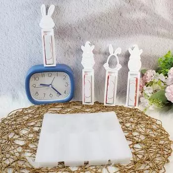 Yousheng силиконовая форма пасхальный кролик форма антипригарный многоразовые деньги подарочные литейные формы для мыла свечи пасхальные подарки белый