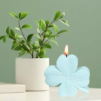 Yousheng силиконовая форма в виде четырехлистного клевера для литья антипригарная гипсовая форма для соевых восковых свечей мыло легко снимаемая моющаяся форма S