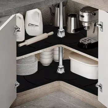 Yousheng силиконовый ленивый Susan полка защитный коврик для шкафа нескользящий термозащитный коврик для двухъярусного пирога Lazy Susan органайзер серый