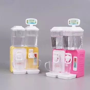 Yousheng Симпатичный мини-кувшин для воды, игрушечный симулятор, кулер для воды, мультяшный кухонный питьевой фонтанчик, детские игровые игрушки для дома с отдельными резервуарами жёлтый