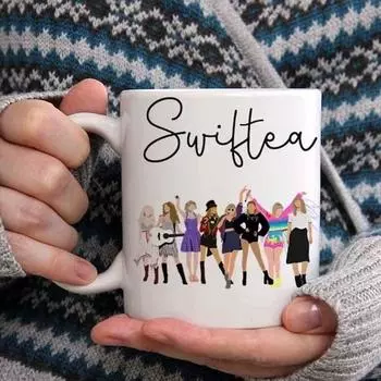 Yousheng Singer альбом кофейная кружка милый мультяшный кот с цветочным узором певица чайная чашка для фанатов друзей подарок на день рождения 400ML F