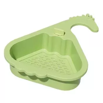 Yousheng Sink Drain Basket Strong Load-bearing Universal Simple Installation Kitchen Sink Triangle Storage Rack with Drain Hole зелёный