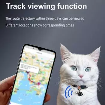 Yousheng Smart Pet Tracker Ошейник для отслеживания местоположения в режиме реального времени Режим глобального позиционирования Питание от батареи Анти-потеря Мини-трекер для собак Локатор домашних животных чёрный