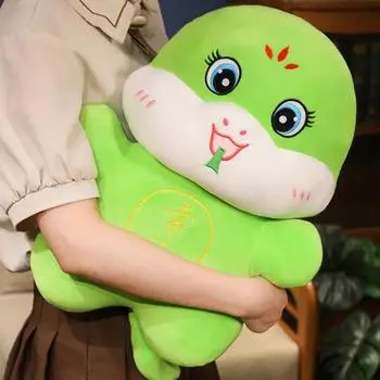 Yousheng Snake Stuffed Animal Chinese New Year 2025 Snake Plush Doll Adorable Zodiac Snake Mascot Toy for Home Decor Gifts 30cm красный