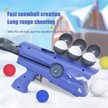 Yousheng Snow Toys для детей, пусковая установка для снежков, снежный ком, зимние игрушки для улицы, игрушка для снежного боя для детей и взрослых синий