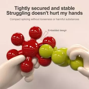 Yousheng Snowflake Взаимоблокирующиеся строительные блоки игрушки Разноцветные пластиковые диски Строительный набор Раннее обучение Обучающая игрушка для детей 3+ A