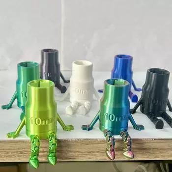 Yousheng Socket Buddy 3D-печатная фигурка-розетка с шарнирными ногами, настольный декор, держатель для ручек, подарок для механиков и любителей DIY E