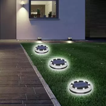 Yousheng солнечный уличный светильник ландшафтный светильник супер яркий водонепроницаемый с датчиком освещенности патио двор дорожка светодиодный светильник серебряный