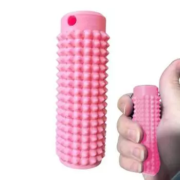 Yousheng Spiky Roller Fidget Toy с цепочкой из бусин, снятие беспокойства, стресса, концентрация внимания, успокоение, твердый массажный ролик, портативный дорожный брелок-подвеска чёрный