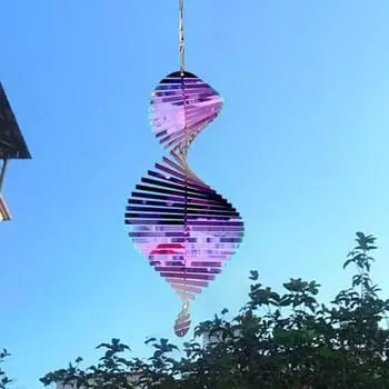 Yousheng Спираль Ветер Spinner Украшение Непогода Крытый Открытый Окно Сад Двор Крыльцо Металл 3D Колокольчик Висячий Орнамент Подвеска