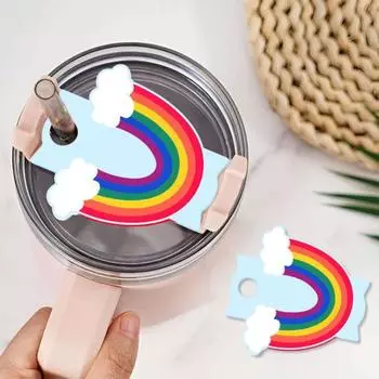 Yousheng стакан именная табличка, Топпер с крышкой, креативная форма, яркий цвет, настраиваемая именная бирка, крышка чашки для воды, этикетка, декор B