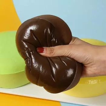 Yousheng Sticky Toast Toy, медленно восстанавливающийся хлеб, игрушка для снятия стресса, хитрая забавная игрушка для сжатия, реалистичный дизайн, подарок для снятия беспокойства для взрослых зелёный