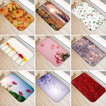 Yousheng Стильный цветочный противоскользящий коврик для двери, гостиной, ванной комнаты, напольный коврик для домашнего декора