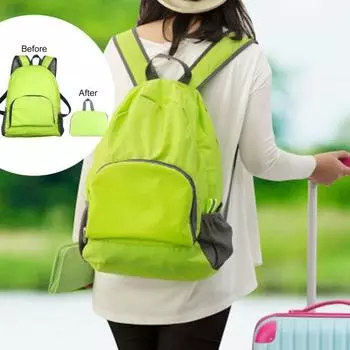 Yousheng Студенческий рюкзак большой емкости Легкий складной для мужчин и женщин унисекс Повседневный уличный школьный рюкзак для путешествий Рюкзак Школьные принадлежности зелёный