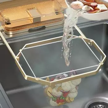 Yousheng Suction Cup Sink Strainer Rack Draining Rack Suction Cup Design Складной дизайн для хранения Кухонный очиститель с сетчатыми мешками Sink Drain Filter 100pcs