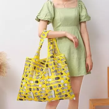 Yousheng Сумка для покупок Большая вместительная моющаяся складная прочная несущая Оксфордская ручная сумка для продуктов ежедневного использования