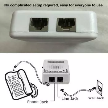 Yousheng сверхгромкий телефонный звонок усилитель звонка регулируемая частота компактный дизайн портативный телефонный звонок усилитель звонка белый