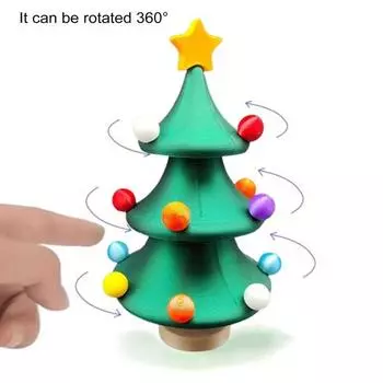 Yousheng танцующая мини-рождественская елка, 3D-печатная настольная елочная игрушка, вращающаяся игрушка-спиннер, настольная рождественская елка для домашнего офиса, декор A