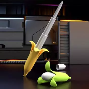 Yousheng Телескопическая игрушка-банан Выдвижной банановый меч для снятия стресса Растягивающийся воинский длинный меч Подарок для малышей Мальчиков Девочек жёлтый