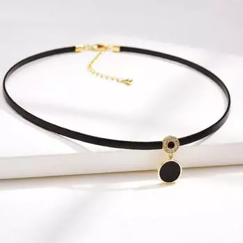 Yousheng темный стиль, женское ожерелье на ключице, круглый кулон, регулируемая длина, женское колье, ожерелье, ювелирное изделие, подарок серебряный