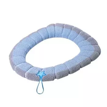 Yousheng теплая мягкая утолщенная О-образная моющаяся домашняя подушка для сиденья унитаза с ручкой розовый