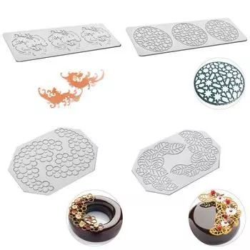 Yousheng термостойкий пищевой класс легко демонтировать многообразную форму торт кружевная подушка любовь пузырь лист кухня инструмент для украшения торта аксессуары для выпечки L