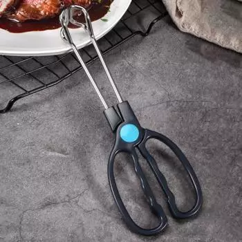Yousheng термостойкий зажим для барбекю из нескользящей нержавеющей стали, ножницы для работы одной рукой, кухонные принадлежности S