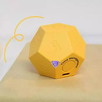 Yousheng Time Ball перезаряжаемый мини-таймер, простой в использовании с двойным режимом будильника, таймер Pomodoro, принадлежности для приготовления пищи жёлтый