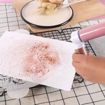 Yousheng торт спрей насос ручной профессиональный пластиковый кондитерский десерт украшение торта Аэрограф инструмент для приготовления пищи розовый