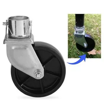 Yousheng Trailer Jack Wheel Replacement with Pin Сильная несущая способность Надежная прочность Легкая мобильность Устойчивость к коррозии Колесо домкрата для прицепа общего назначения чёрный